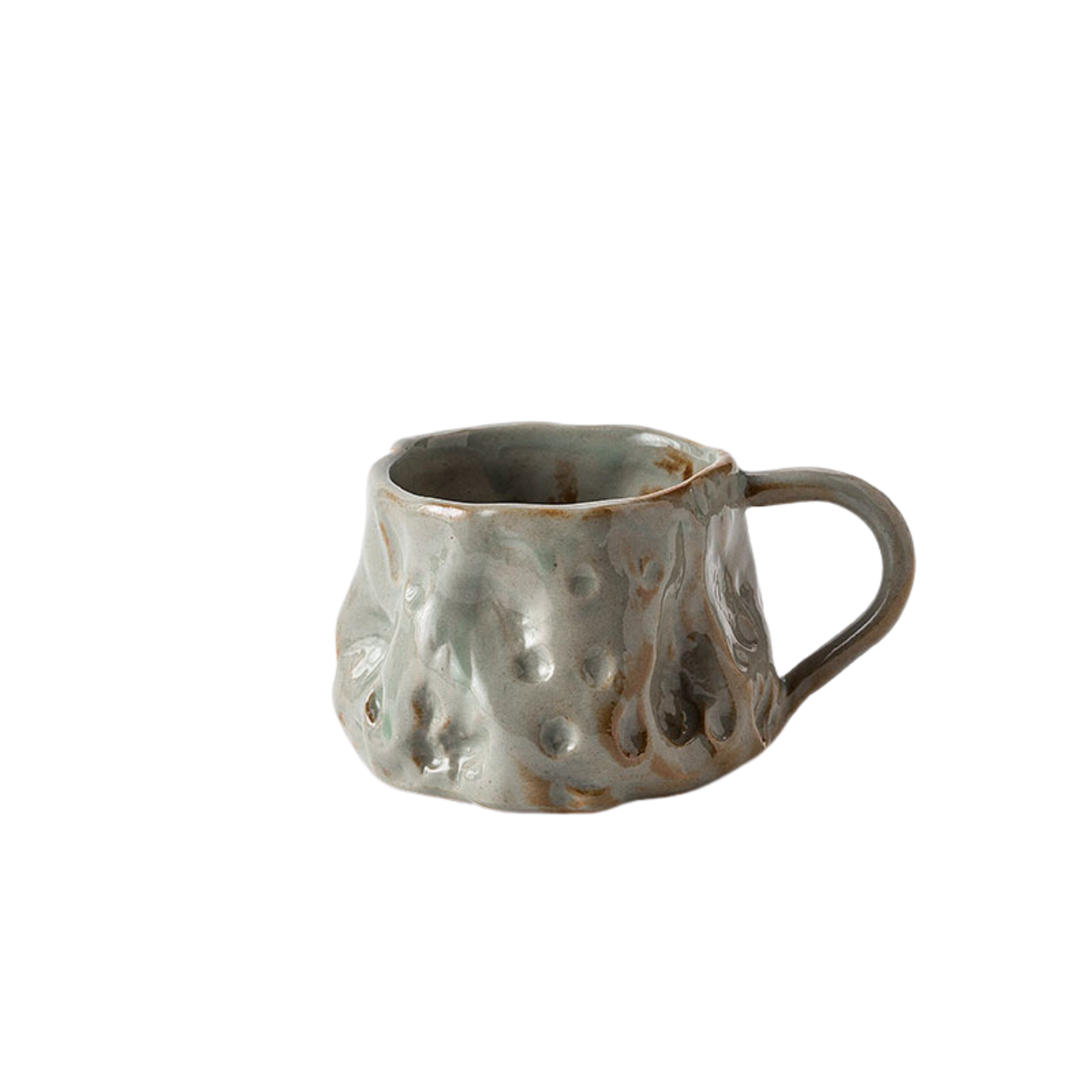Grey Ceramic Espresso Cup – Handmade – 100 ml