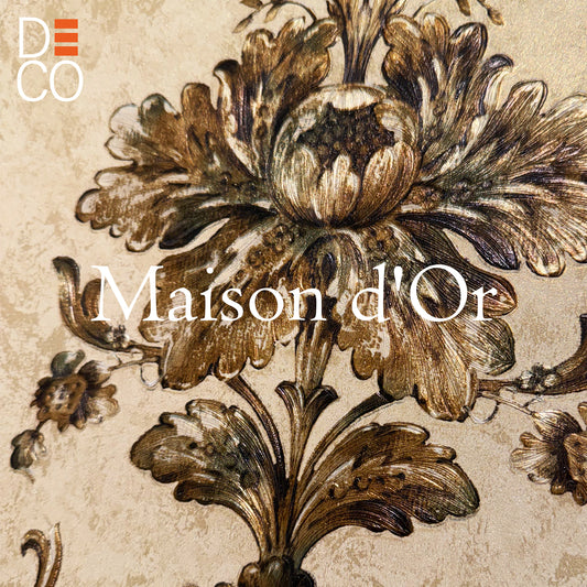 Maison d'Or Non-Woven Wallpaper – 3D Embossed Floral Decor – 0.53 x 10m – No Glue – Elegant Style