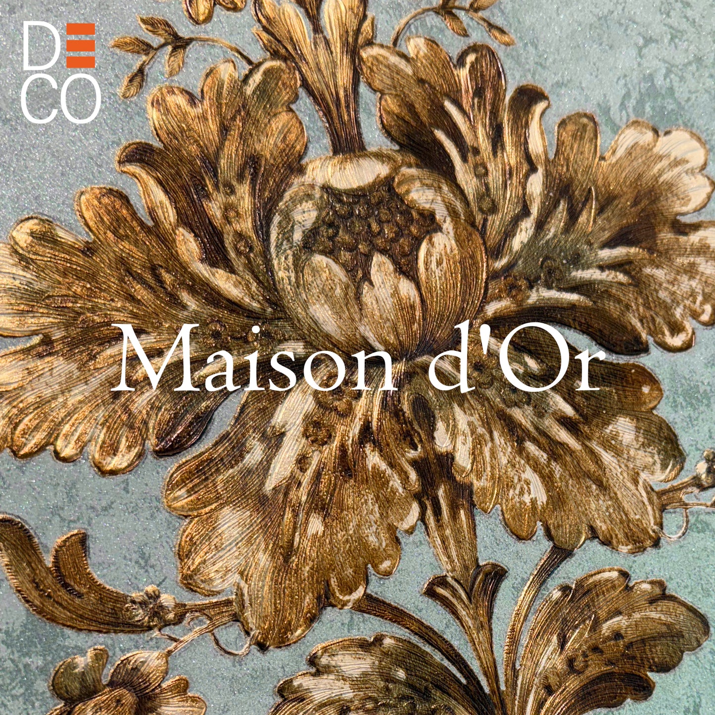 Maison d'Or Non-Woven Wallpaper β 3D Floral Decor Blue Green β 0.53 x 10m β No Glue