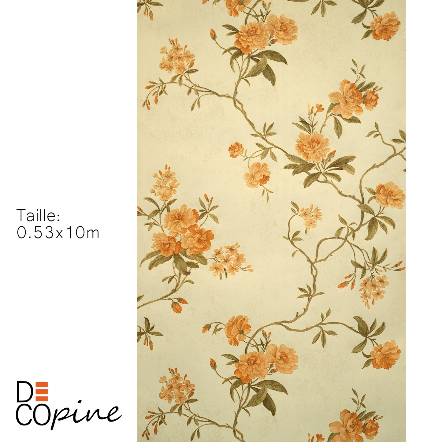 Decopine Floating Garden Non-Woven Wallpaper - Yellow