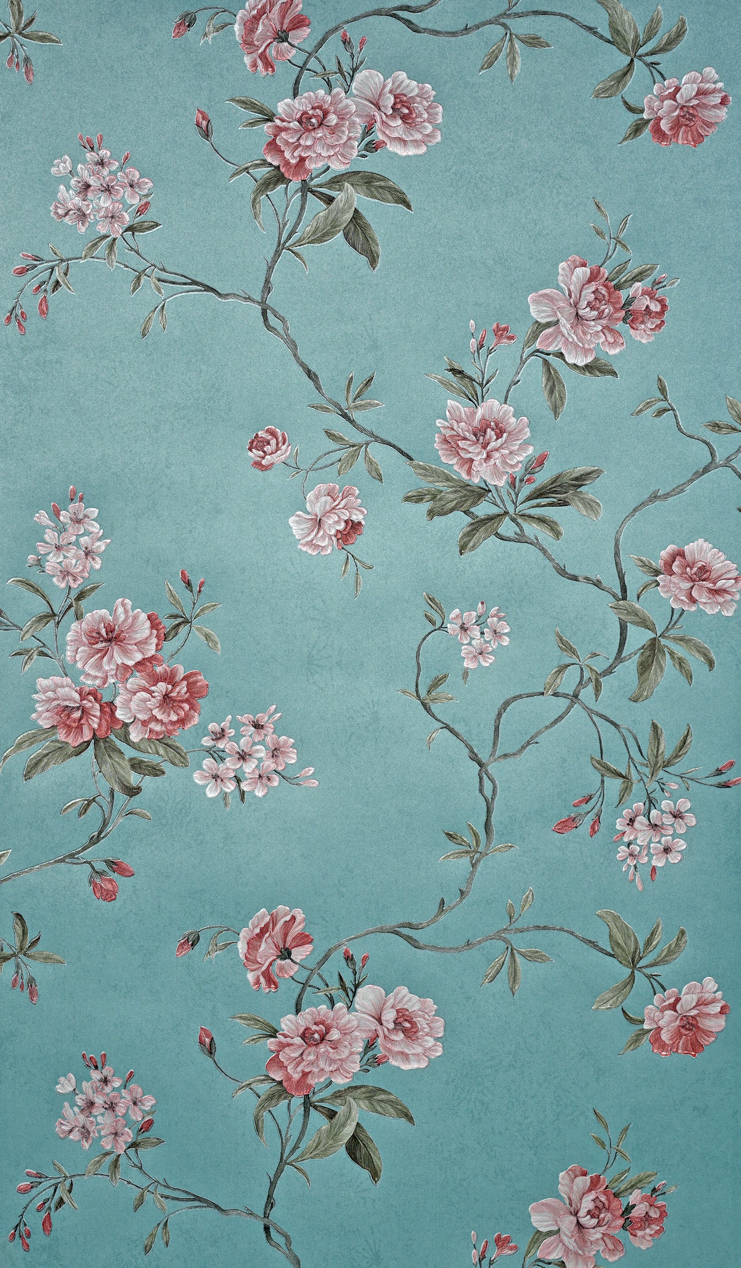 Decopine Floating Garden Non-Woven Wallpaper - Blue