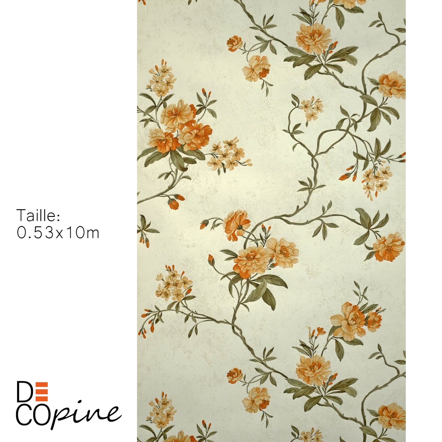 Decopine Floating Garden Non-Woven Wallpaper - Light Beige