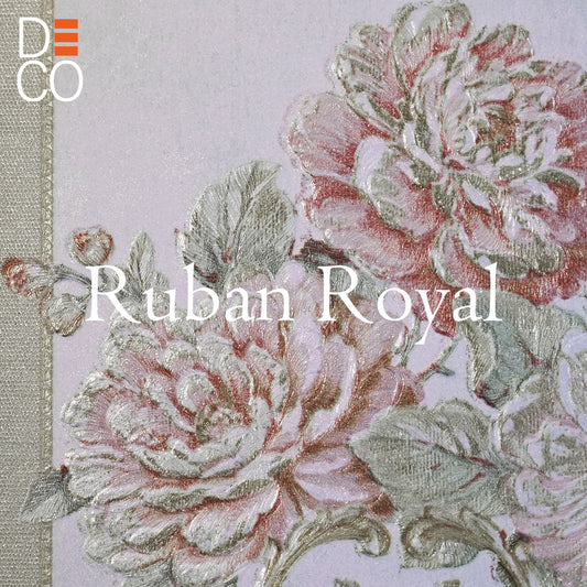 Papier Peint Intissé Ruban Royal – Rose Poudré – 0,53 x 10m