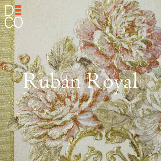 Papier Peint Intissé Ruban Royal – Beige Doux – 0,53 x 10m