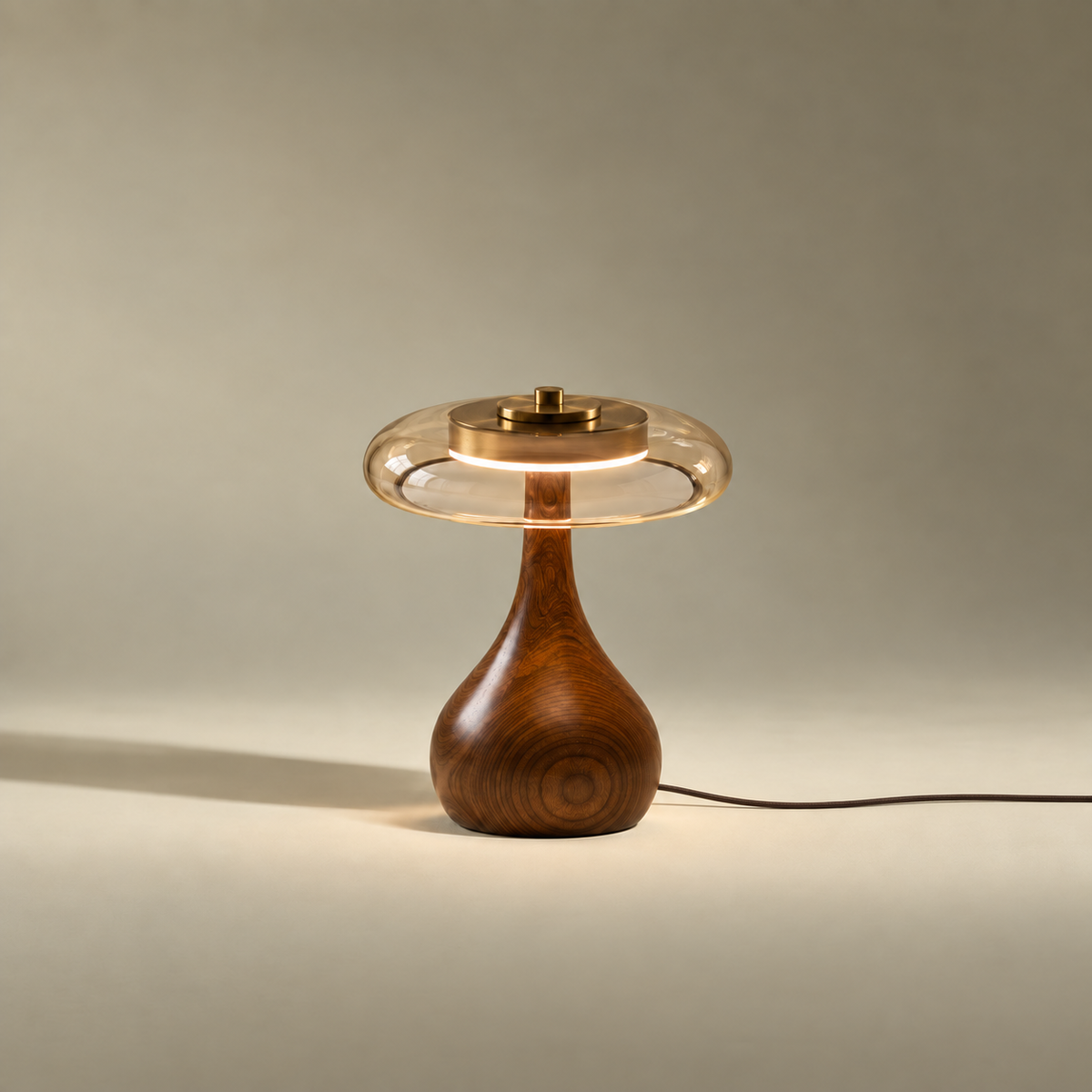 Ash & Cognac Glass Table Lamp – ÉLOISE01 – Decopine (Available for pre-order)