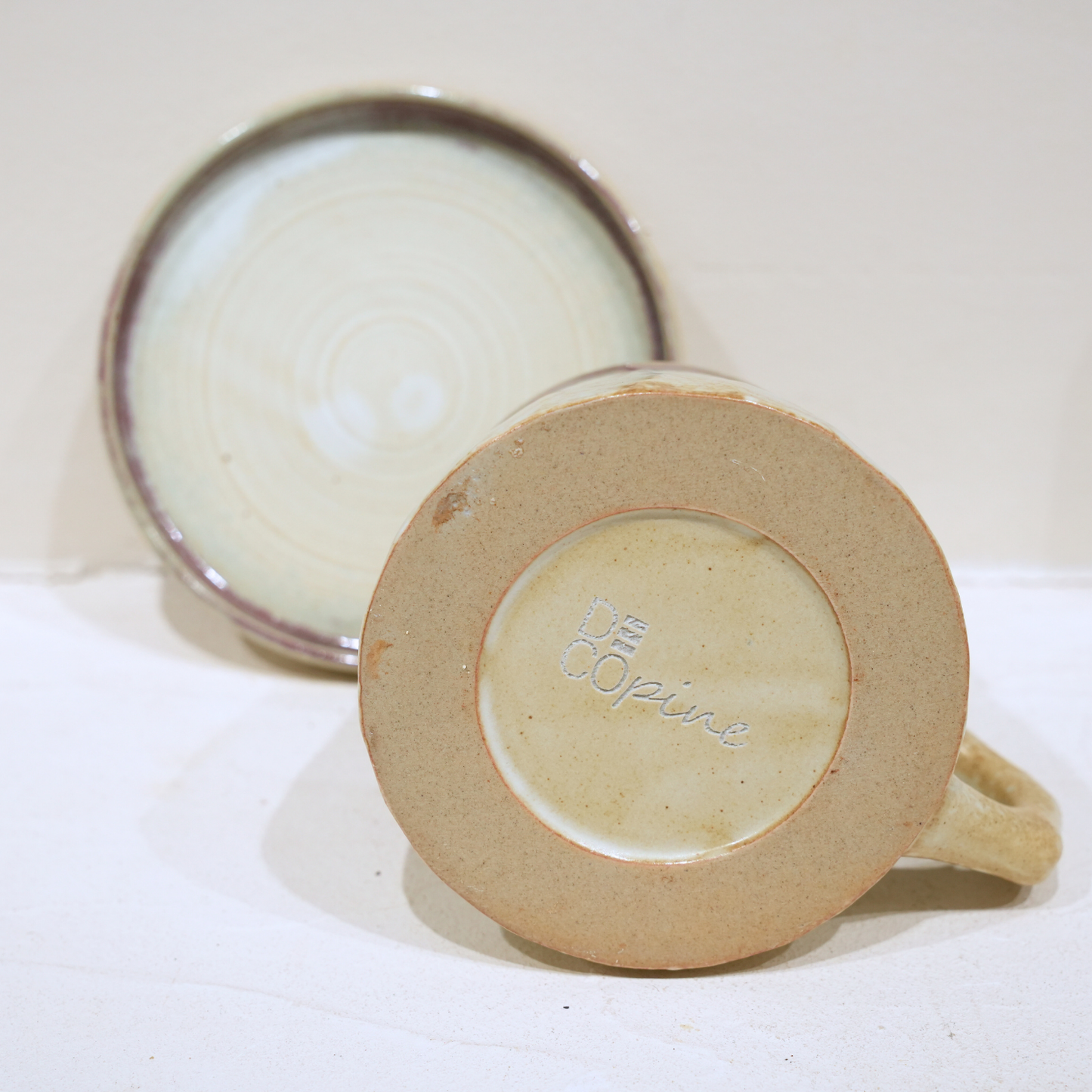 Tasse à Café en Grès Émaillé – Collection Brume de Lin (300 ml)