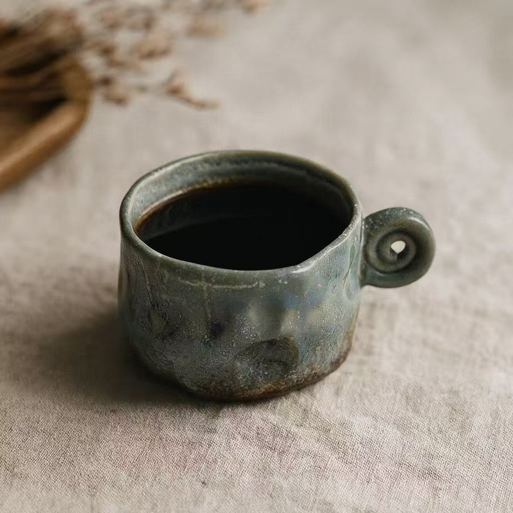 Blue Ceramic Espresso Cup – Handmade – 50 ml