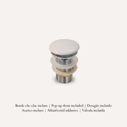 Vasque à Poser Rectangulaire Arrondie Blanc Veiné Or RIVÉO – 500 × 390 mm – Avec Bonde