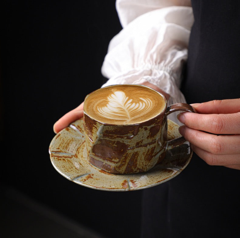 Brown Ceramic Coffee Mug – Handmade – 7.2 fl oz