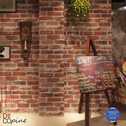 Natural Stone Effect Wallpaper – Beige and Brown Tones – 0.53 x 10m – Rustic Style