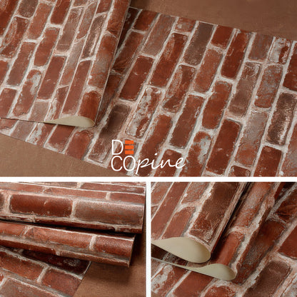 Natural Stone Effect Wallpaper – Beige and Brown Tones – 0.53 x 10m – Rustic Style