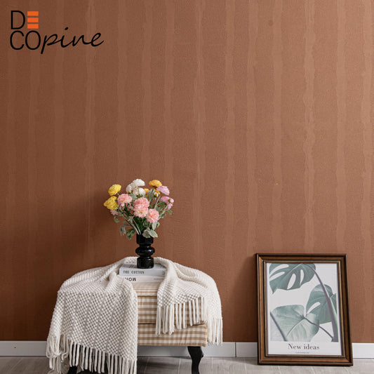 Papier Peint Auto-adhésif 3D – Relief Texturé – Terracotta – 60×280 cm