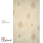 Decopine Imperium Luxe Non-Woven Wallpaper – Gold Medallion on Sage Green – 0.53 x 10m – No Glue