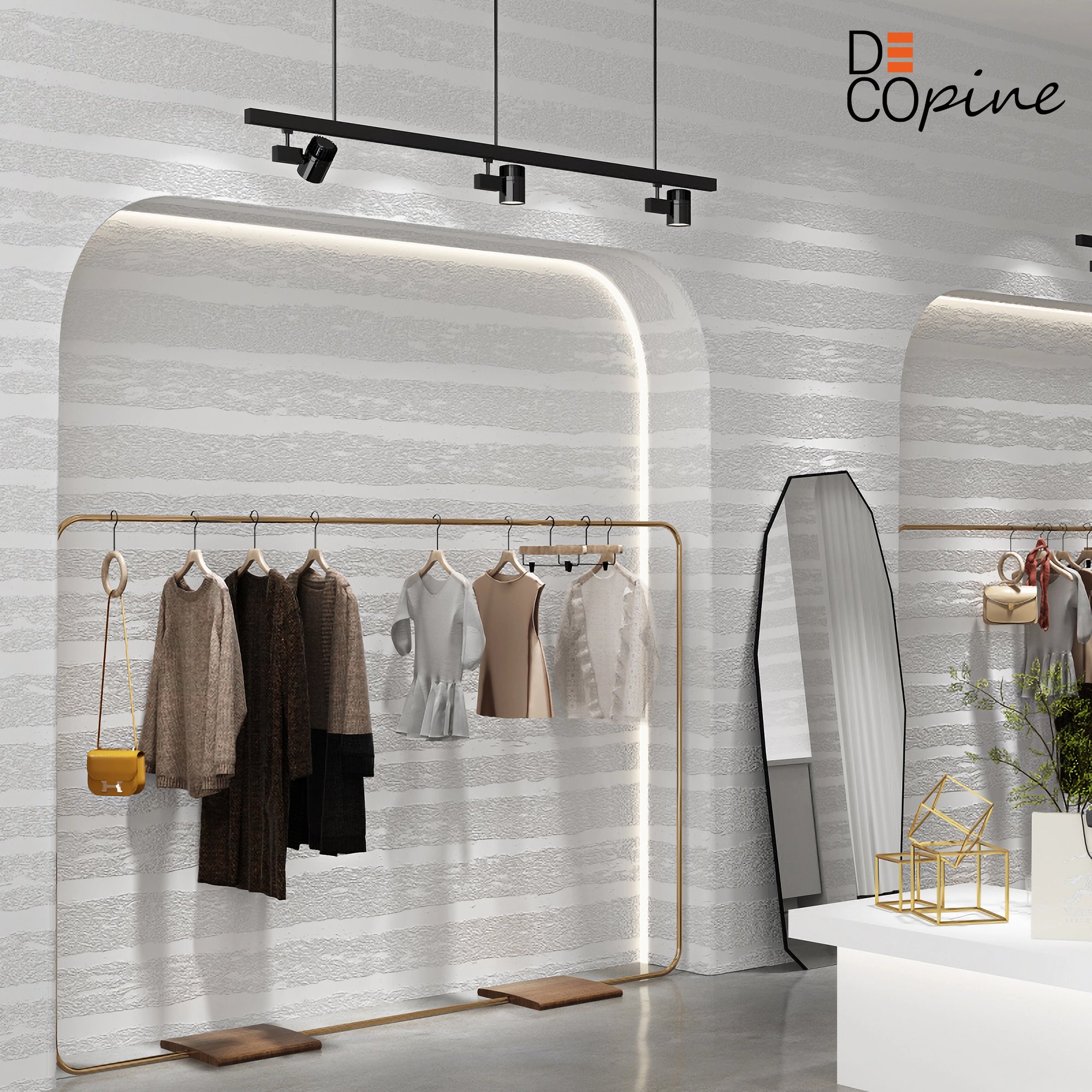 Self-Adhesive 3D Wallpaper – Embossed Texture – White – 60×280 cm
