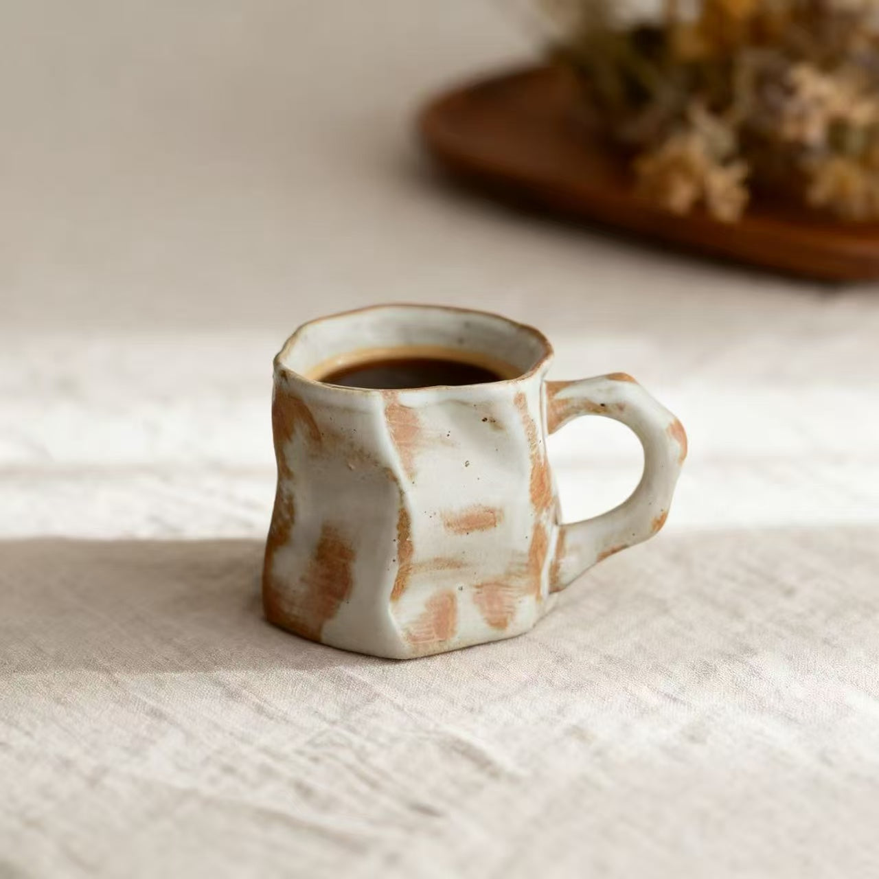Ceramic Coffee Mug – Gradient White – Handmade – 300 ml