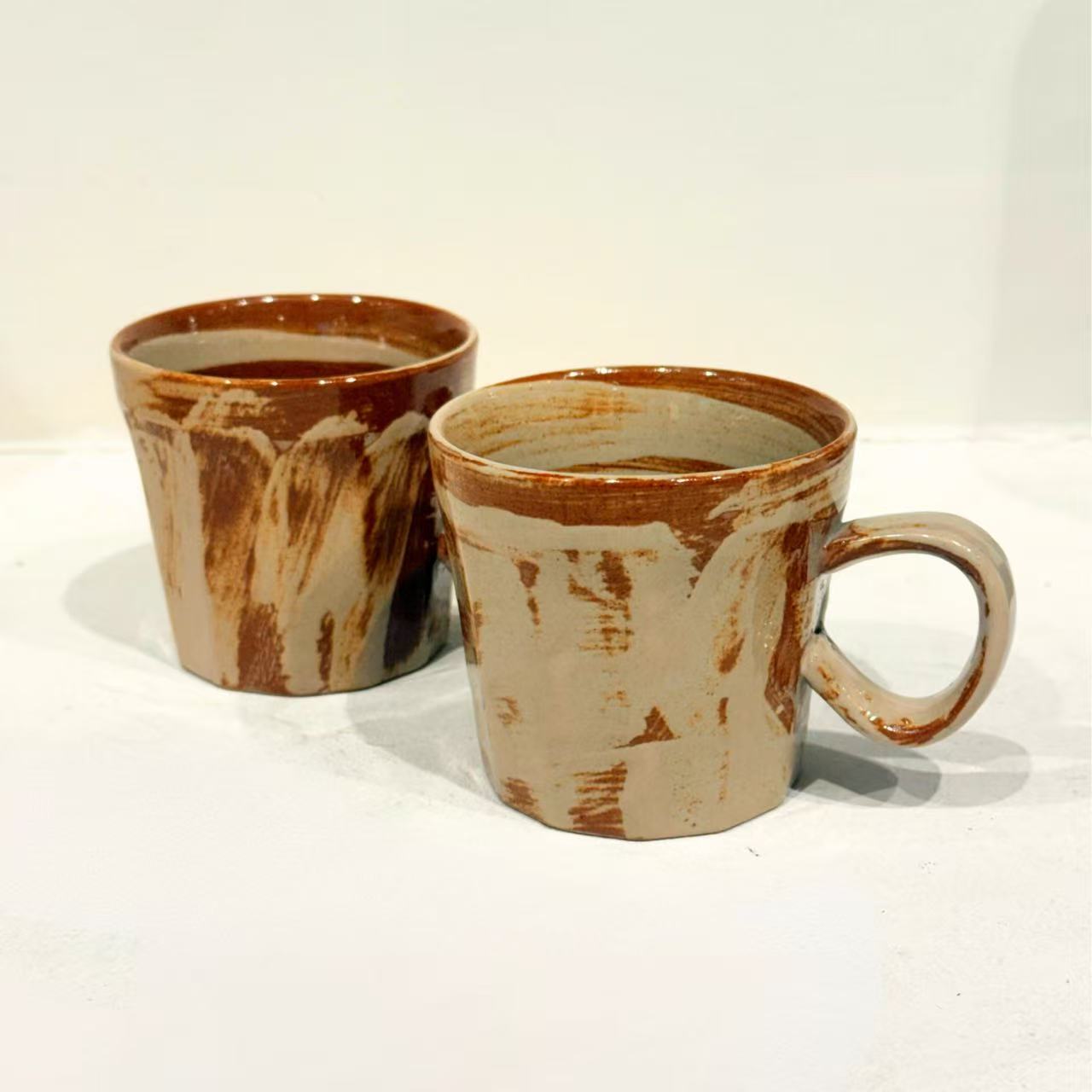 Ceramic Coffee Mug – Beige – Handmade – 170 ml