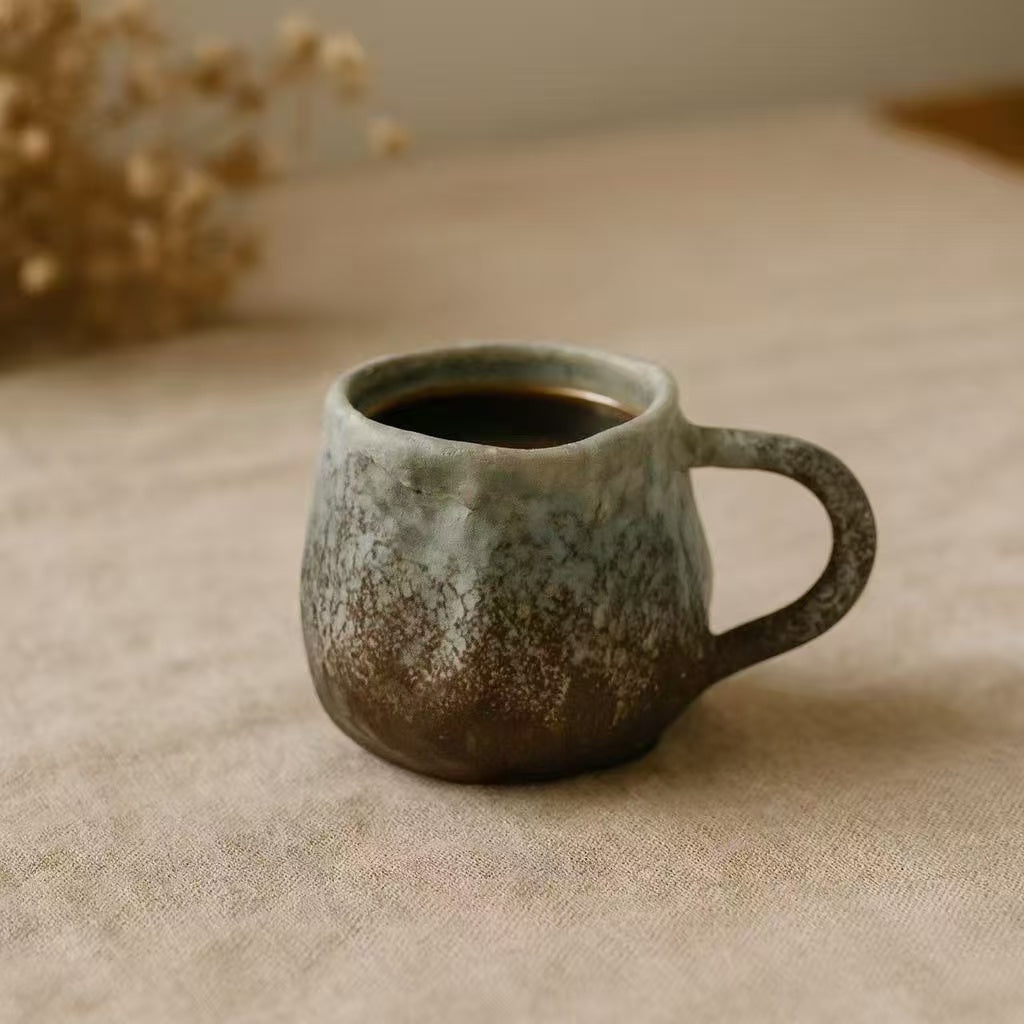 Blue ceramic espresso cup – Handmade – 3 fl oz