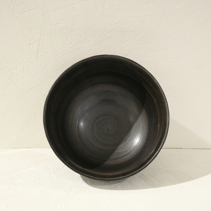 Bol en céramique artisanale noir nuancé effet encre – Ø13,5 cm | Decopine