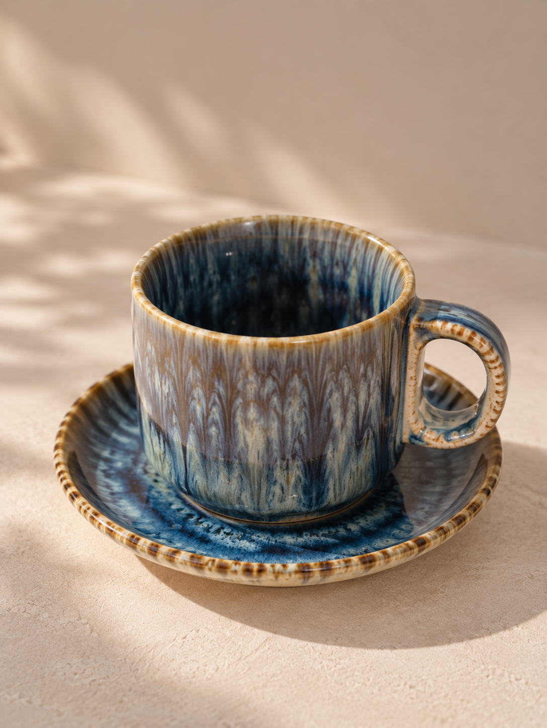 Ceramic Coffee Mug – Gradient White – Handmade – 300 ml