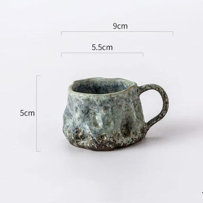 Tasse à espresso en céramique bleue  – Fait main – 100 ml