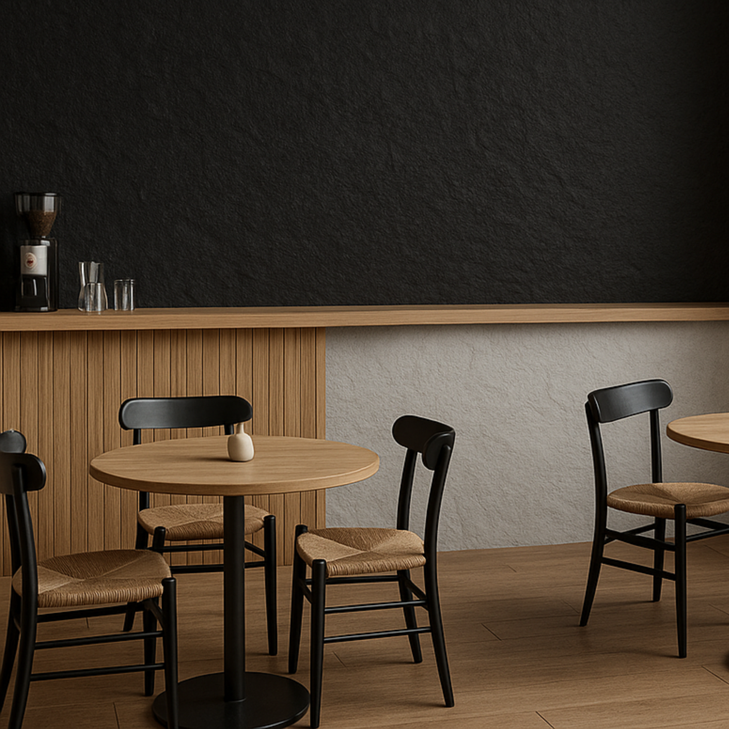 Panneau Mural Souple en Pierre Naturelle – Noir Minéral – 60×120 cm – Lot de 4 – Decopine - B01PB04