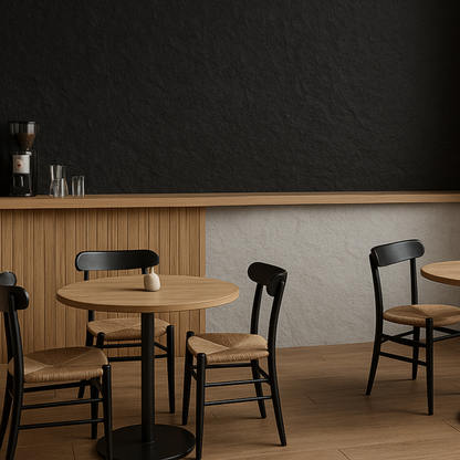 Panneau Mural Souple en Pierre Naturelle – Noir Minéral – 60×120 cm – Lot de 4 – Decopine - B01PB04