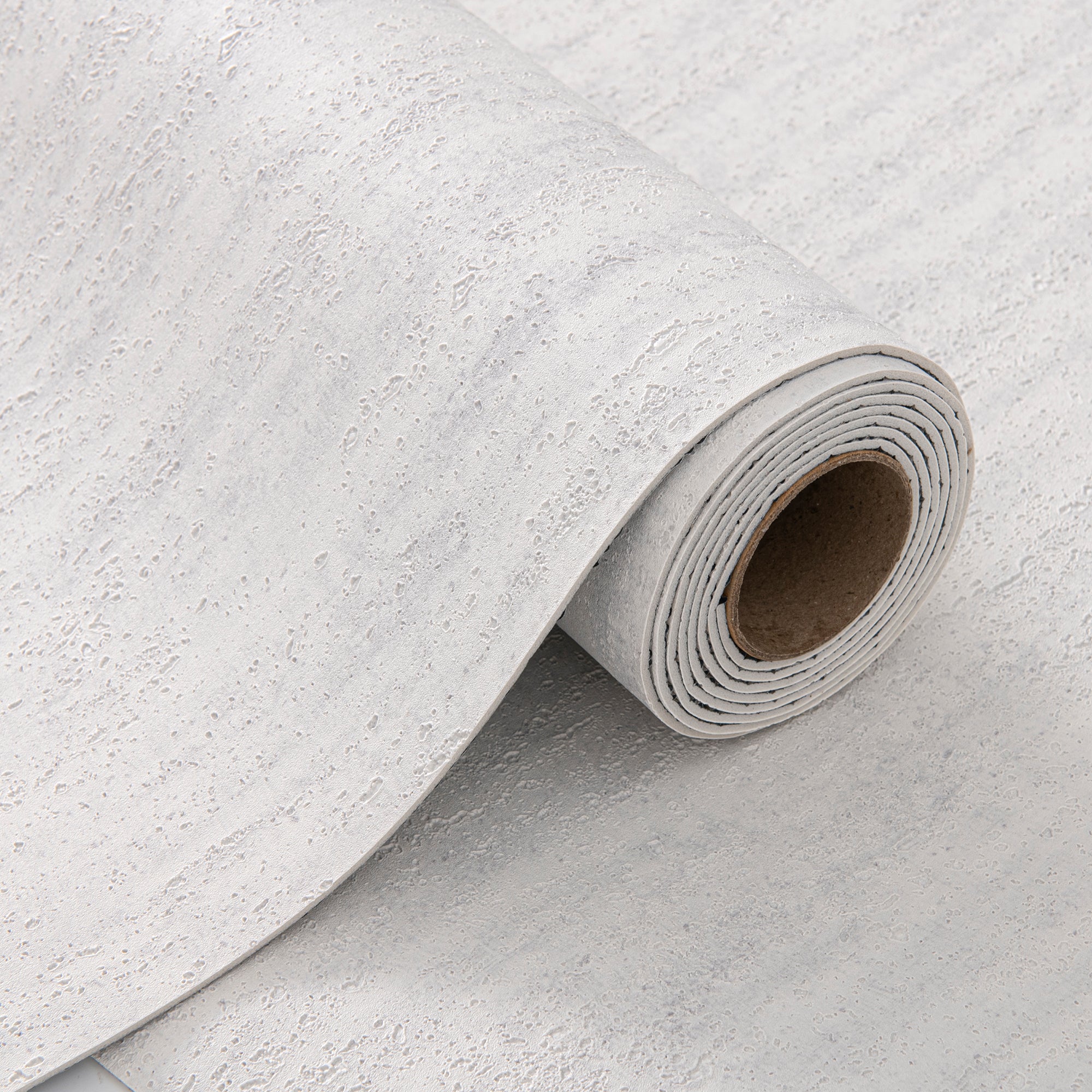 Self-Adhesive Travertine Effect Wallpaper – Light Gray – 60×280 cm