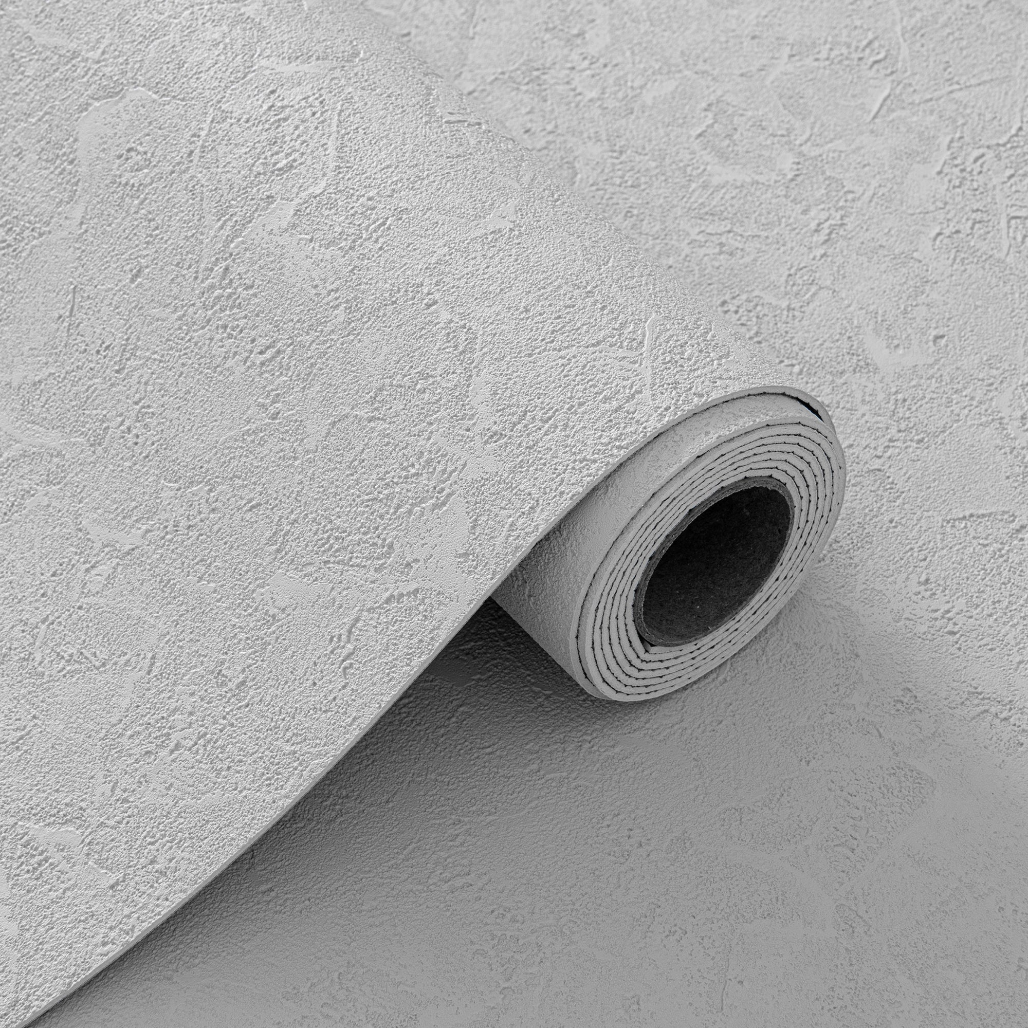 3D Self-Adhesive Wallpaper – Fine Textured Embossing – Light Grey – 60×280 cm
