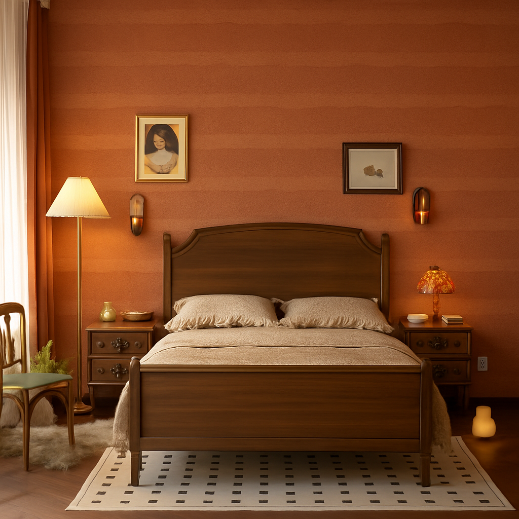 Papier Peint Auto-adhésif 3D – Relief Texturé – Terracotta – 60×280 cm