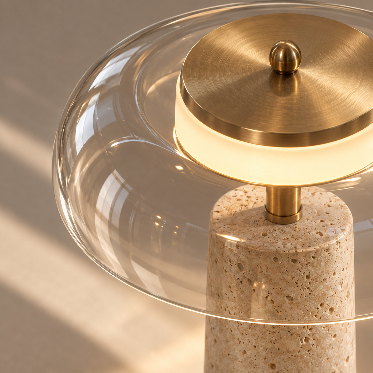 Tall Ash & Grey Smoked Glass Table Lamp – ÉLOISE02 – Decopine (Available for pre-order)
