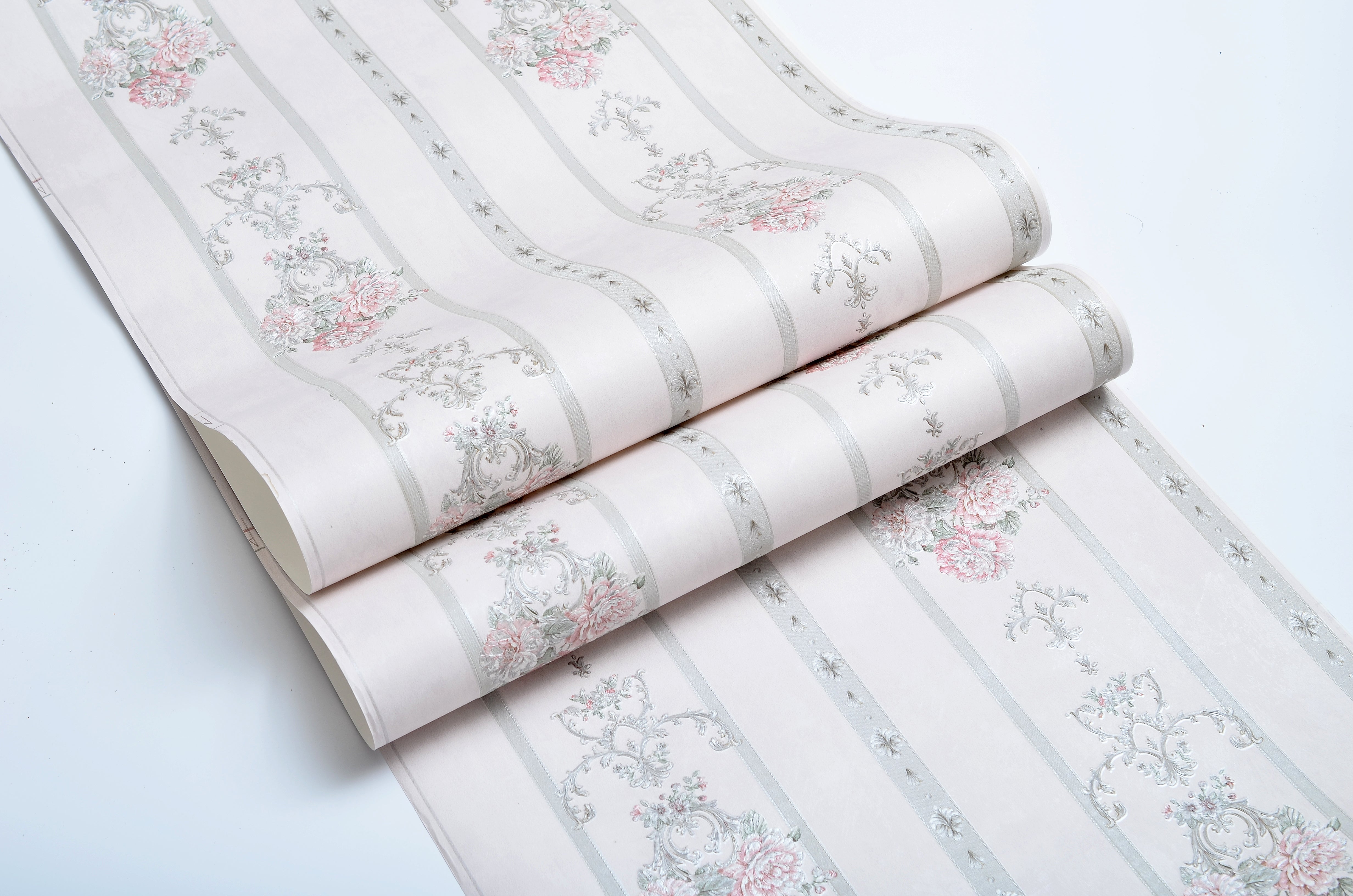 Non-Woven Wallpaper Royal Ribbon – Powder Pink – 0.53 x 10m