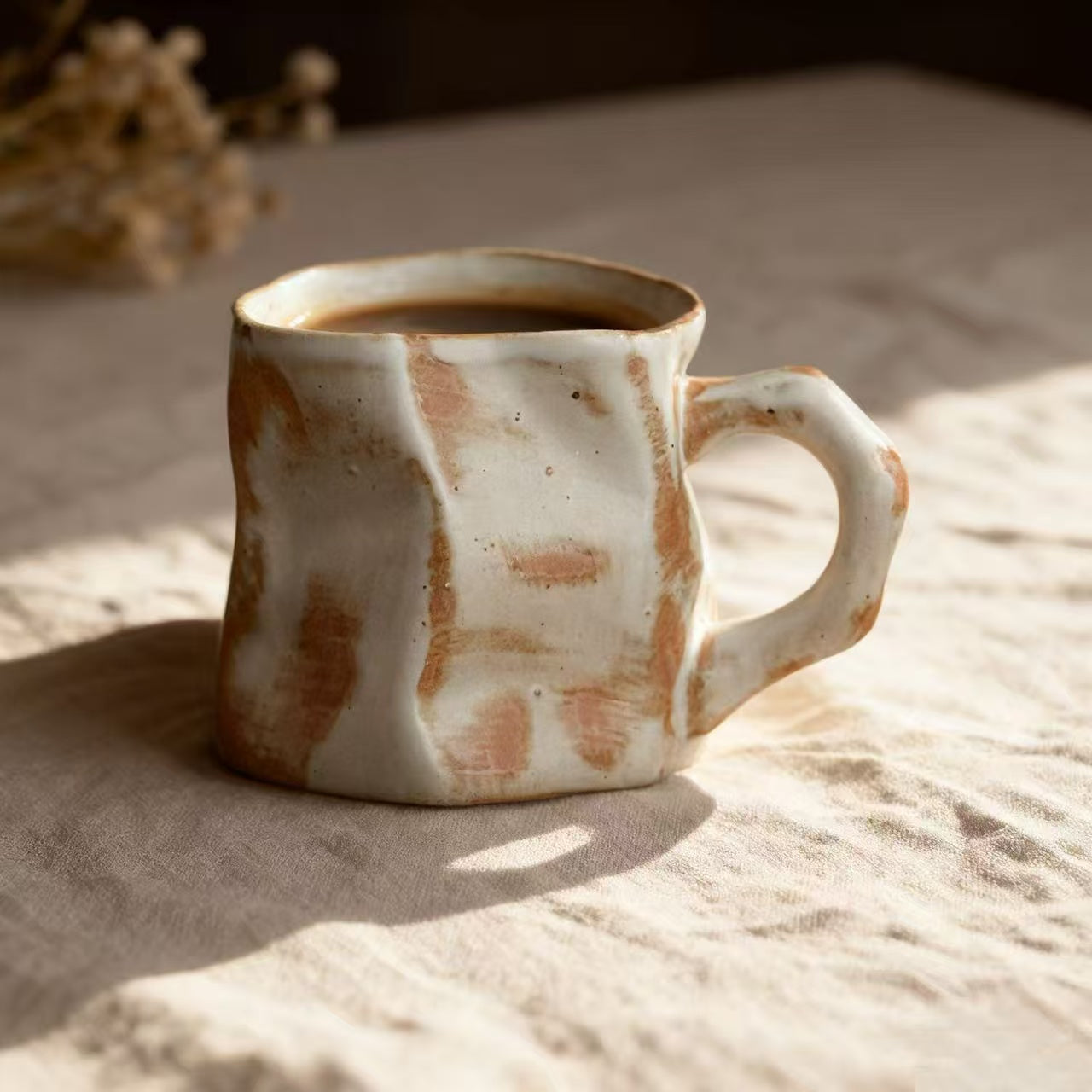 Ceramic Coffee Mug – Gradient White – Handmade – 300 ml