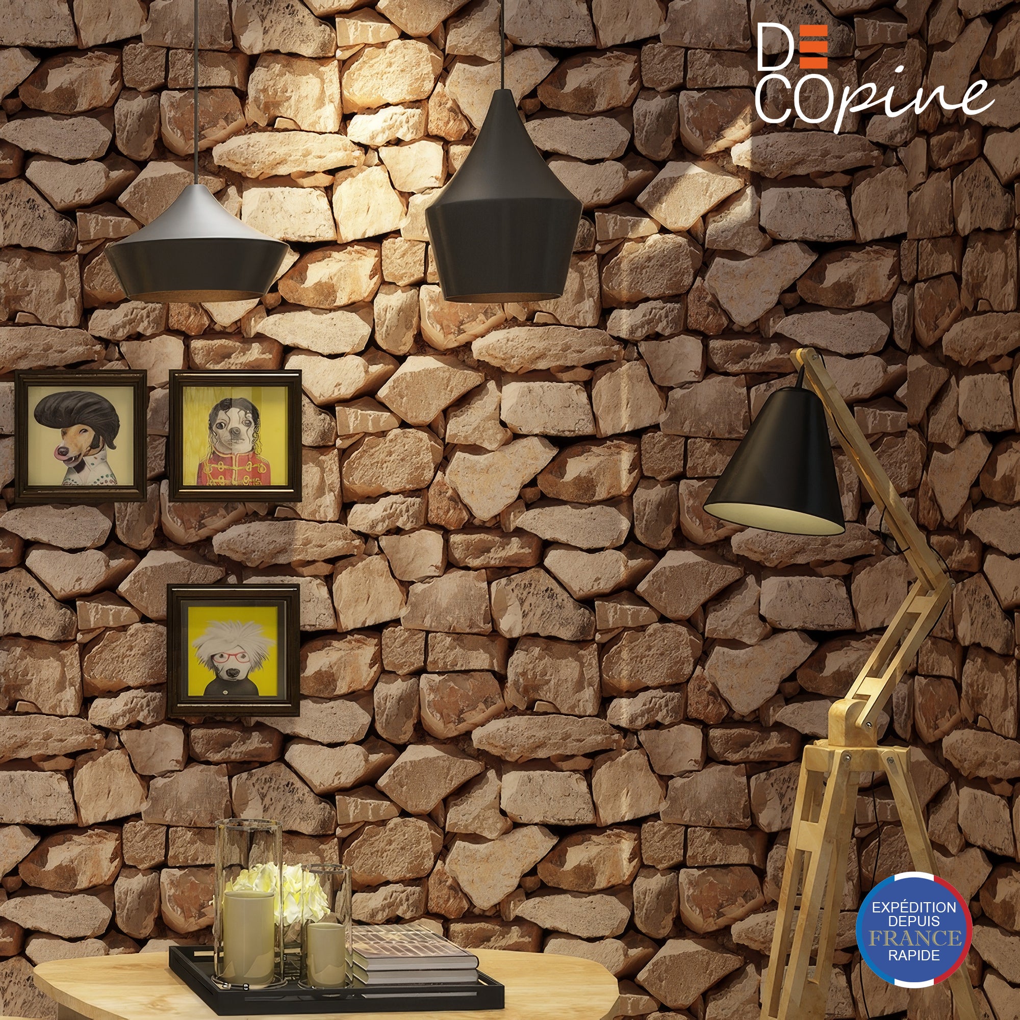 Natural Stone Effect Wallpaper – 0.53 x 10m