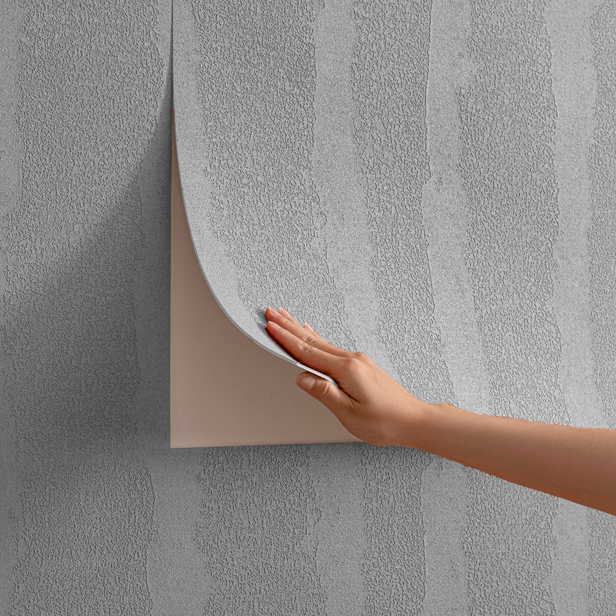 3D Self-Adhesive Wallpaper – Embossed Texture – Grey – 60×280 cm