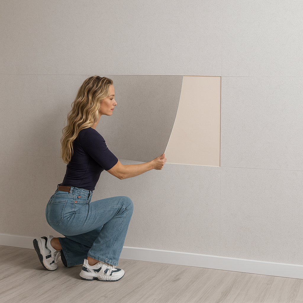 3D Self-Adhesive Wallpaper – Fine Textured Relief – White – 60×280 cm