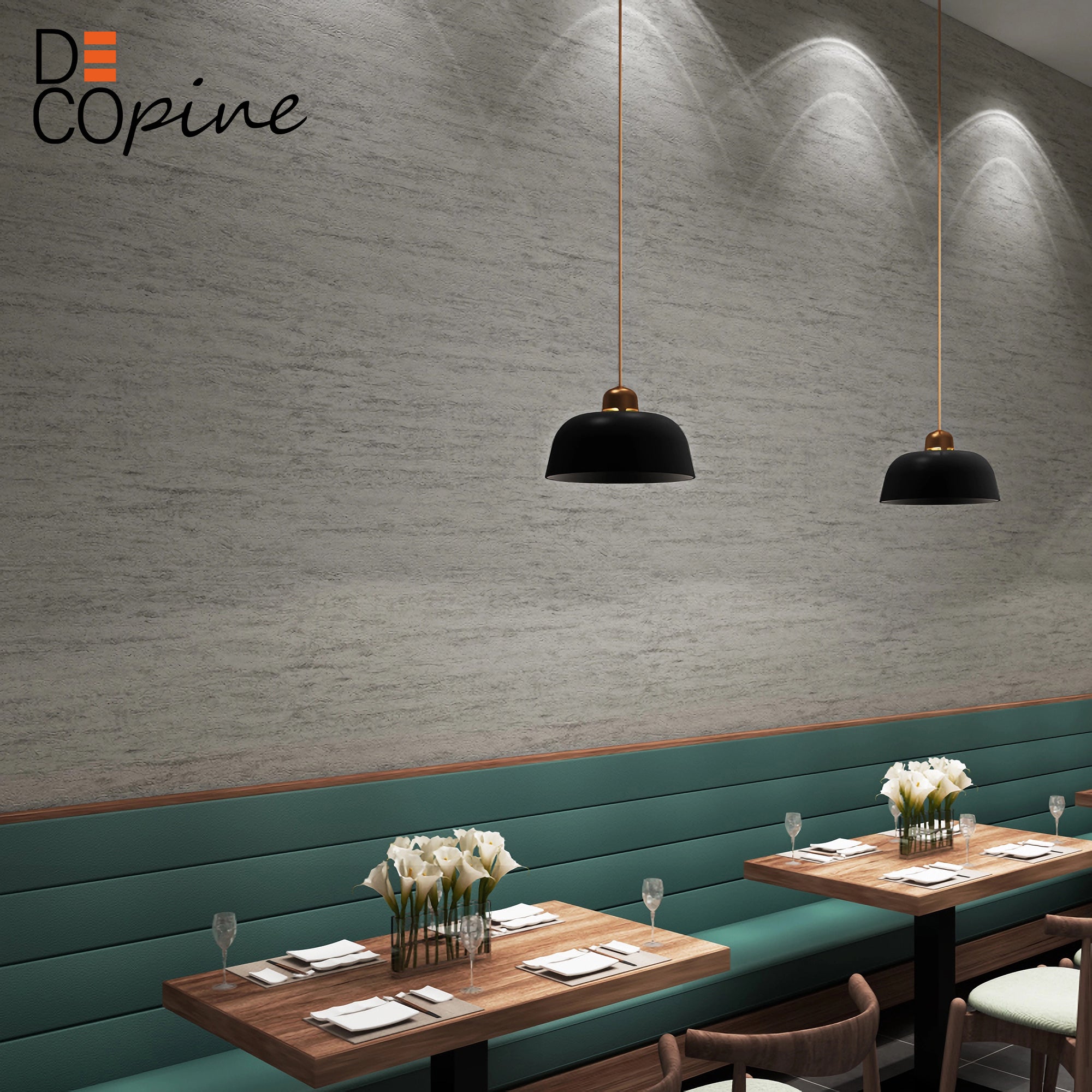 Self-Adhesive Travertine Effect Wallpaper – Mineral Grey – 60×280 cm