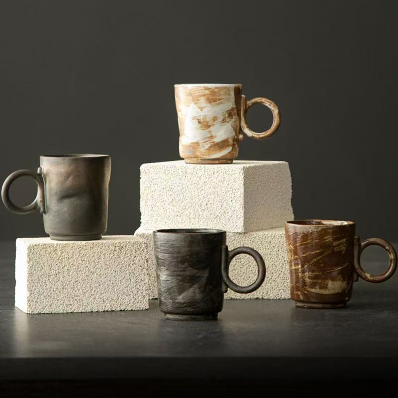 Ceramic Coffee Mug – Black – Handmade – 150 ml