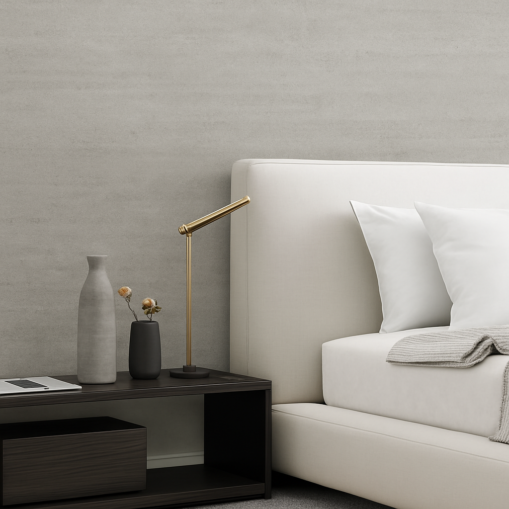 Self-Adhesive Travertine Effect Wallpaper – Light Gray – 60×280 cm