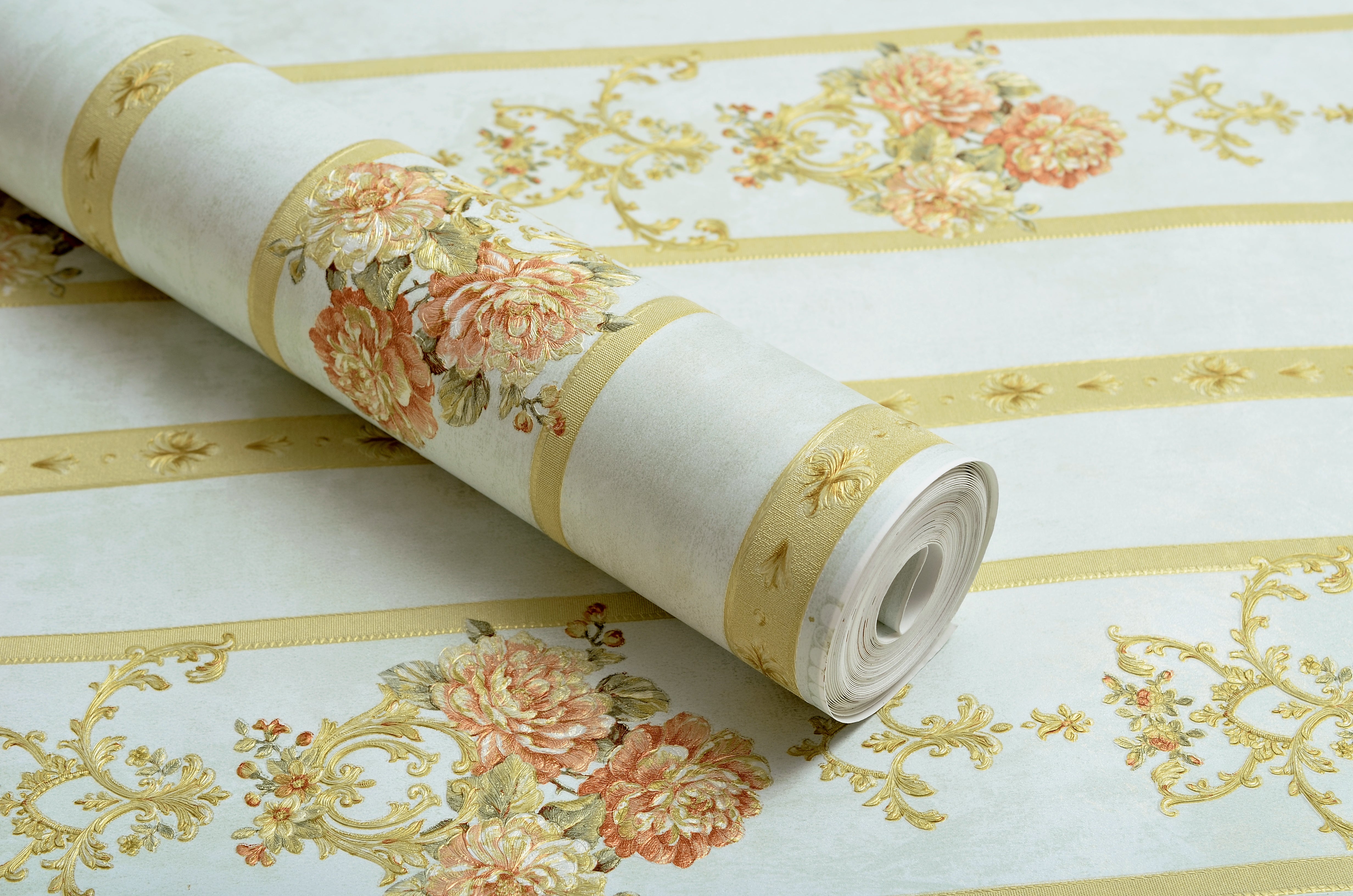 Non-Woven Wallpaper Royal Ribbon – Pale Blue – 0.53 x 10m