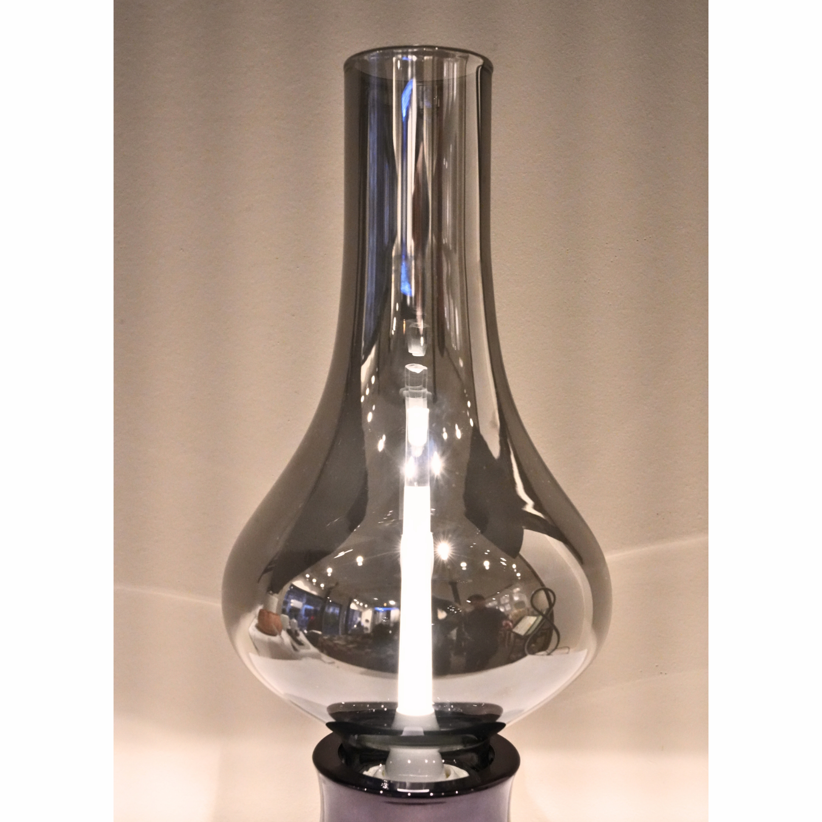 Dimmable Smoked Glass LED Table Lamp