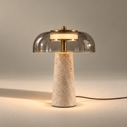 Tall Ash & Grey Smoked Glass Table Lamp – ÉLOISE02 – Decopine (Available for pre-order)