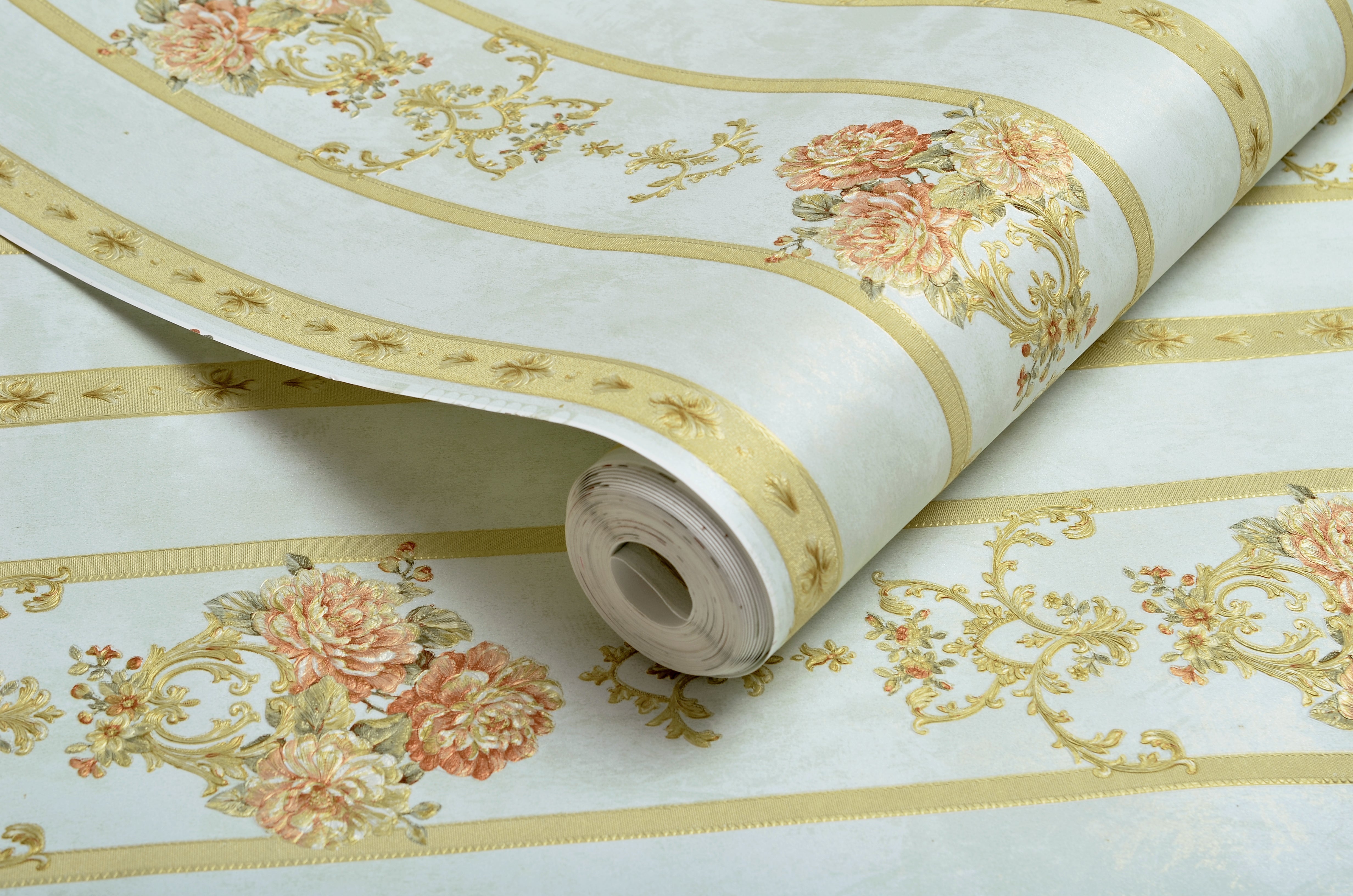 Non-Woven Wallpaper Royal Ribbon – Pale Blue – 0.53 x 10m