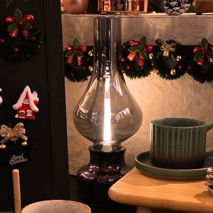 Lampe à poser LED en verre fumé – intensité réglable