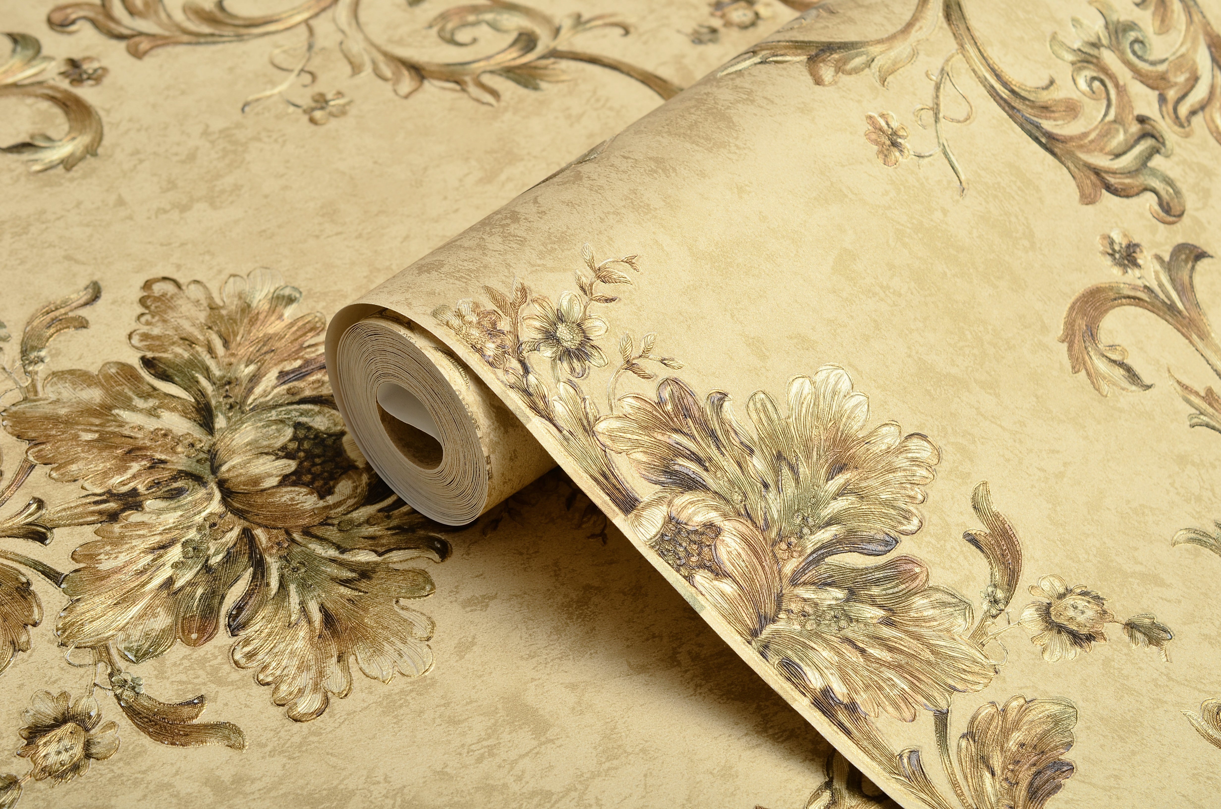 Non-woven Wallpaper Maison d'Or – golden beige – 0.53 x 10m