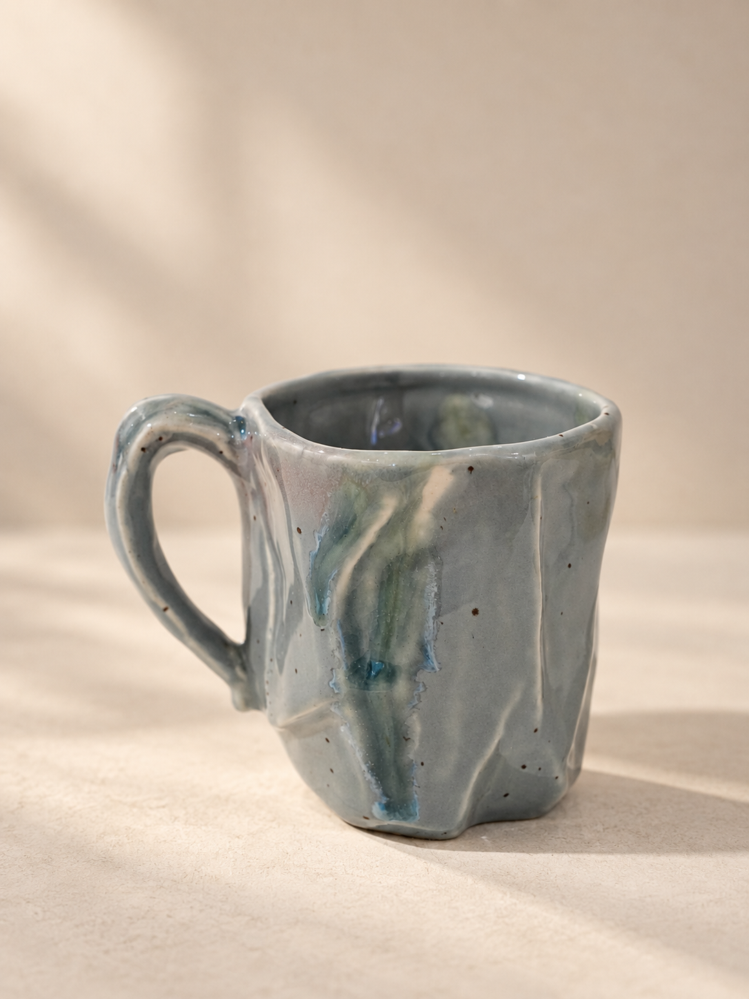 Ceramic Coffee Mug – Gradient White – Handmade – 300 ml