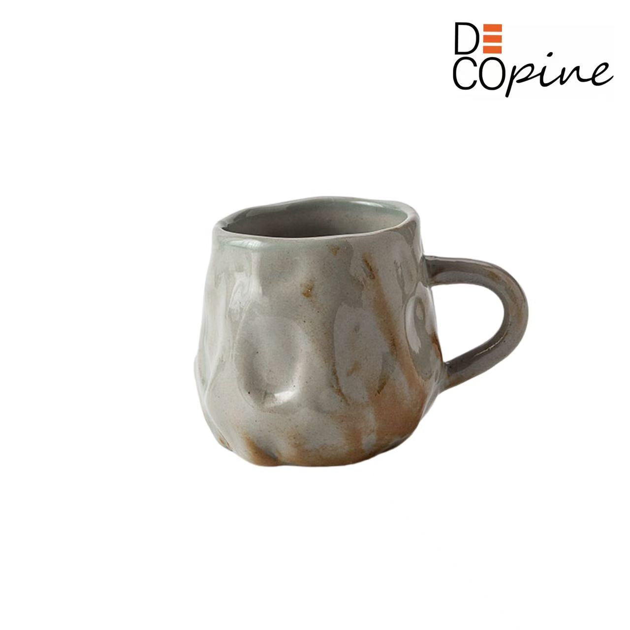 Grey ceramic espresso cup – Handmade – 90 ml