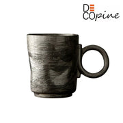 Ceramic Coffee Mug – Black – Handmade – 150 ml