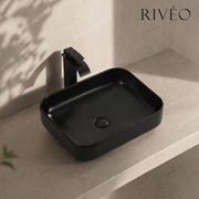 RIVÉO Rectangular Rounded Countertop Basin – 500 × 400 mm – With Waste