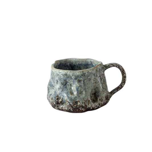 Tasse à espresso en céramique bleue  – Fait main – 100 ml