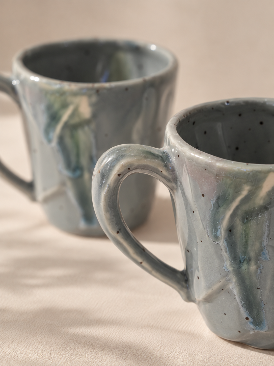 Ceramic Coffee Mug – Gradient White – Handmade – 300 ml